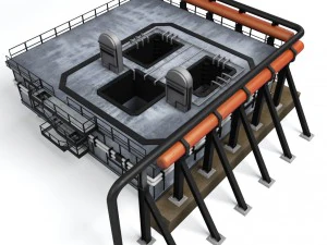 Mobile Raketenstartplattform 3D Modell