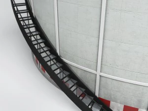 industrial oil tank cylinder 3D Model