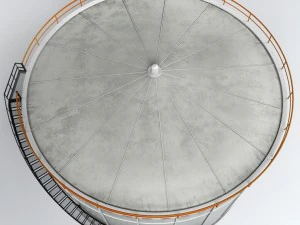 industrial oil tank cylinder 3D Model