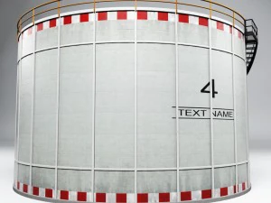 industrial oil tank cylinder 3D Model