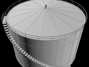 industrial oil tank cylinder 3D Model