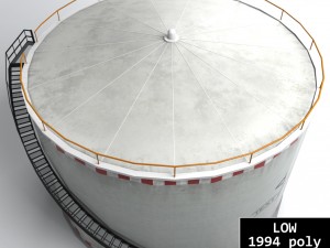 industrial oil tank cylinder 3D-Modell