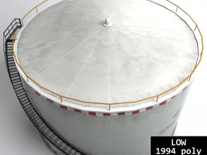 industrial oil tank cylinder 3D Model