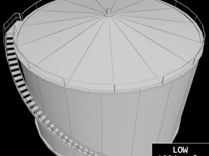 industrial oil tank cylinder 3D Model