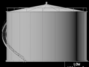industrial oil tank cylinder 3D Model