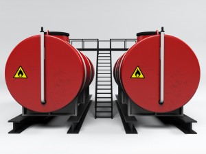industrial oil tank double Model 3D