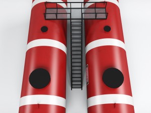 industrial oil tank double Model 3D