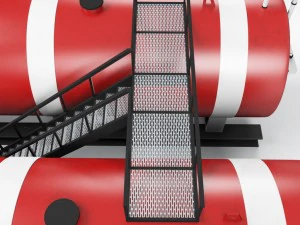 industrial oil tank double 3D Model