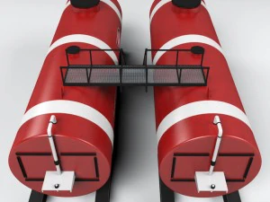 industrial oil tank double 3D Model