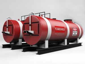 industrial oil tank double Model 3D