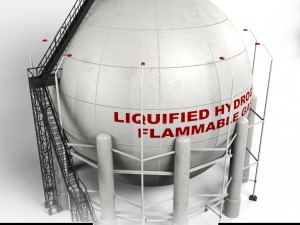 industrial sphere tank oil Model 3D