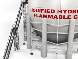 industrial sphere tank oil Modello 3D