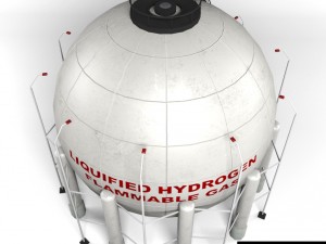 industrial sphere tank oil Modello 3D