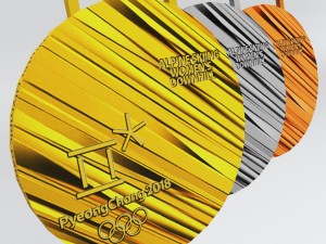 pyeongchang 2018 olympic medal low poly Modelo 3D