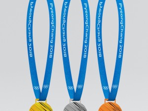 pyeongchang 2018 olympic medal low poly Modelo 3D
