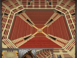 sumo arena grand hall dojo 3D Model