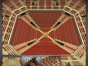 dojo della sala grande dell'arena di sumo Modello 3D