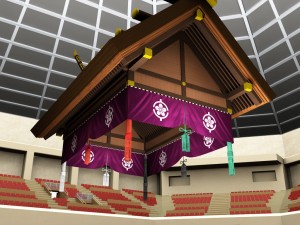 sumo arena grand hall dojo Modelo 3D