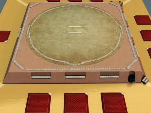 sumo arena grand hall dojo Modelo 3D