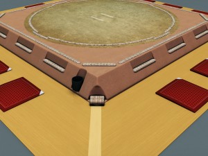 sumo arena grand hall dojo Modelo 3D