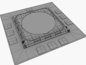 sumo arena grand hall dojo Modelo 3D
