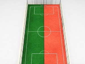 football soccer stadium field low poly Model 3D