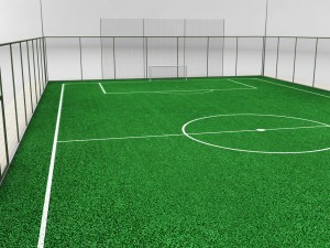 football soccer stadium field low poly Model 3D