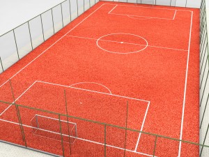 football soccer stadium field low poly Model 3D