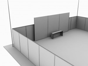football soccer stadium field low poly Model 3D