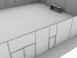 football soccer stadium field low poly 3D Model