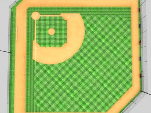 baseball stadium arena diamond low poly 3D 模型