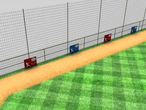 baseball stadium arena diamond low poly 3D 模型