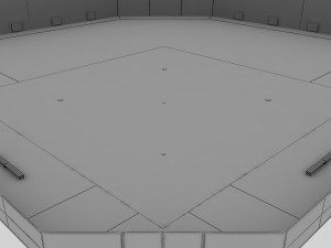 baseball stadium arena diamond low poly 3D 模型