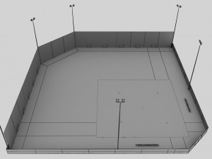 baseball stadium arena diamond low poly 3D 模型