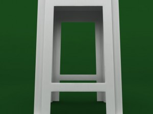 garden plastic stool 3D Модель