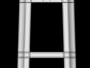 garden plastic stool 3D Модель