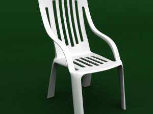 garden plastic chair Model 3D