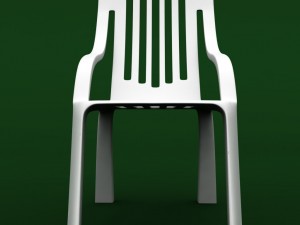 garden plastic chair Modelo 3D