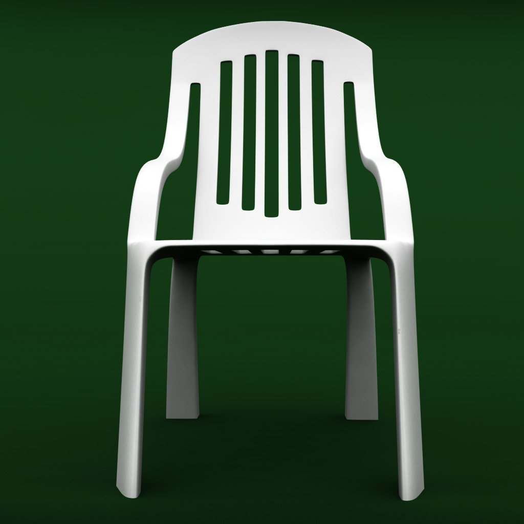 3д модель пластикового стула
