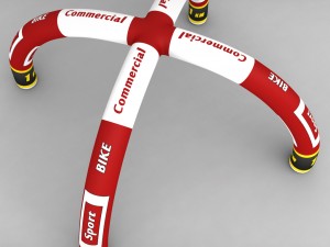 banner commercial road bike low poly 2011 Modelo 3D