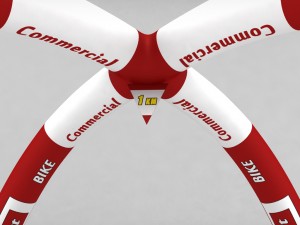 banner commercial road bike low poly 2011 Modelo 3D