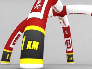 banner commercial road bike low poly 2011 Modelo 3D