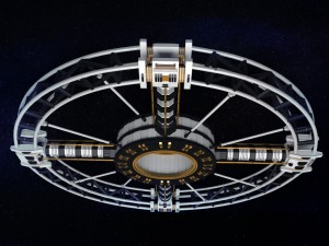 space station torus sci-fi 3D Model
