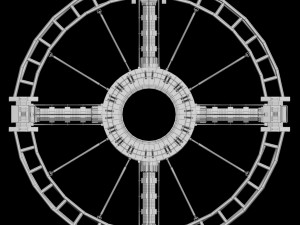 space station torus sci-fi 3D Model