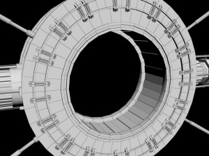 space station torus sci-fi 3D Model