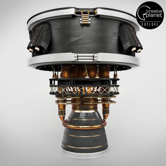 engine space rocket Modèle 3D .c4d .max .obj .3ds .fbx .stl .blend 
