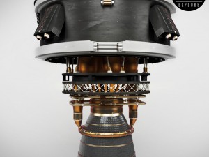 engine space rocket Model 3D