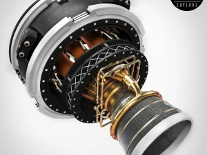 engine space rocket 3D Model