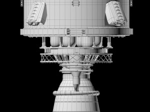 engine space rocket Modèle 3D