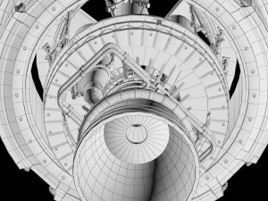 engine space rocket 3D Model